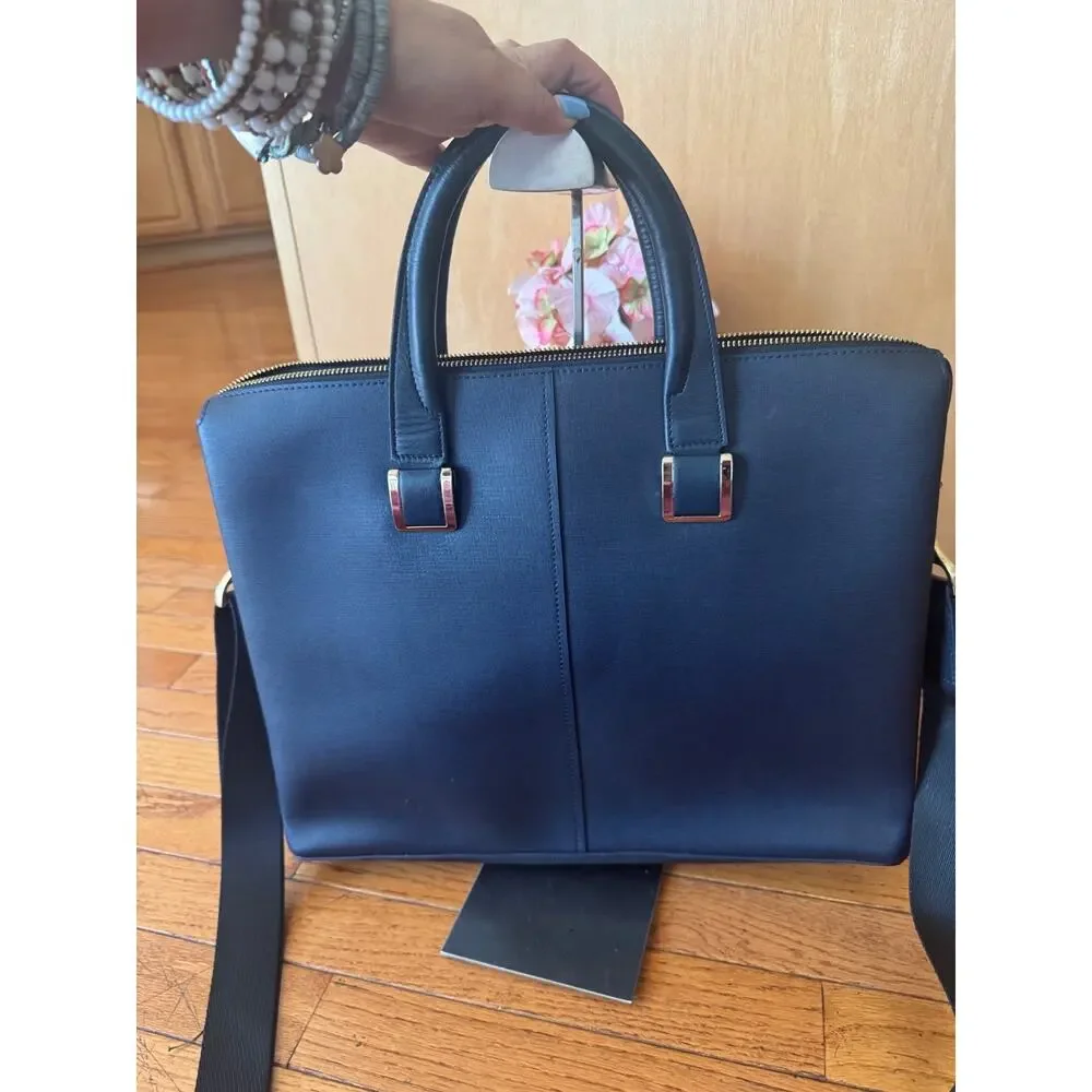 Ermenegildo zegna Black BORSA VIAG SOFT CALF NERO BRIEF BAG (pu100